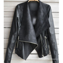 Winter Women Coat Motorcycle PU Leather Jacket